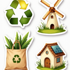 Eco-Friendly Icons - Sticker Sheet v7